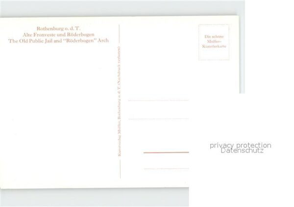 Moessler L. Rothenburg ob der Tauber Alte Fronveste – Bild 2