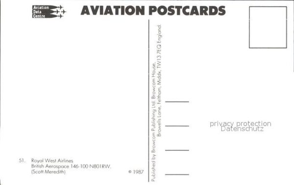 flugzeuge zivil Royal West Airlines British  Aerospace – Bild 2