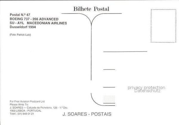 Flugzeuge zivil Macedanian Airlines Boeing 737-266 Adva – Bild 2