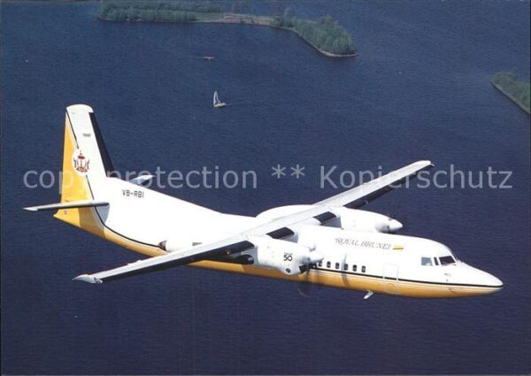 Flugzeuge zivil Royal Brunei Airlines Fokker 50 V8-RBI