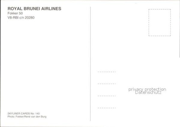 Flugzeuge zivil Royal Brunei Airlines Fokker 50 V8-RBI – Bild 2