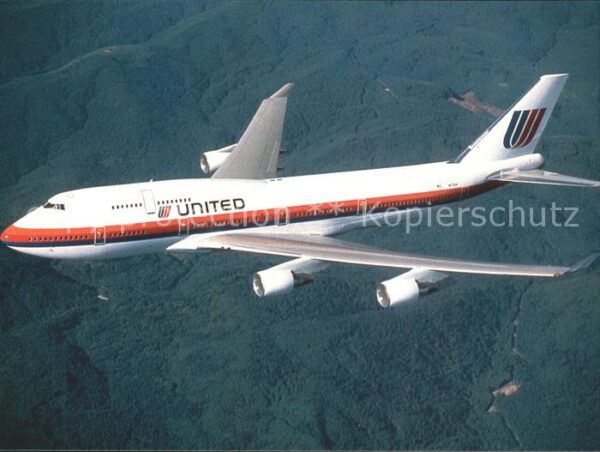 Flugzeuge zivil United Airlines Boeing 747-400