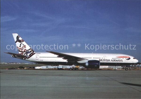 Flugzeuge zivil British Airways Whale Rider Boeing 8-77