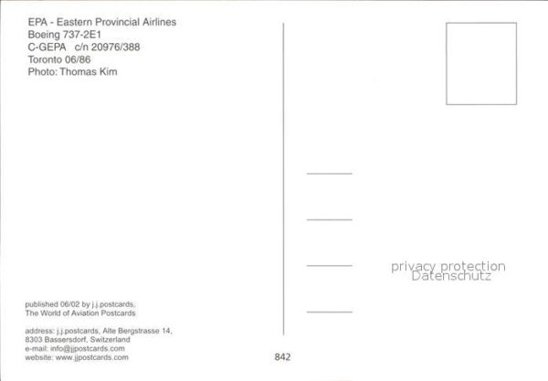 Flugzeuge Zivil EPA Eastern Provincial Airlines Boeing – Bild 2