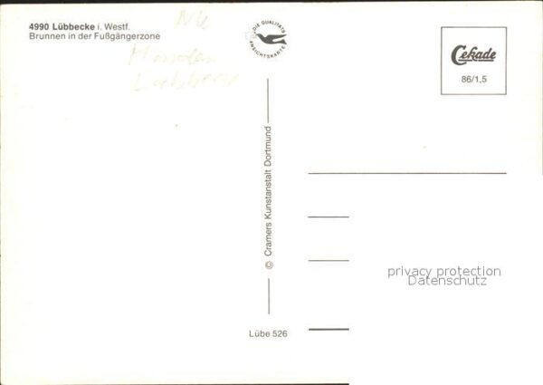 Luebbecke Westfalen Brunnen Fussgängerzone – Bild 2