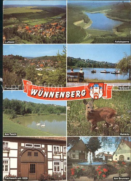 Wuennenberg Bad Anlagen Brunnen Fachwerk