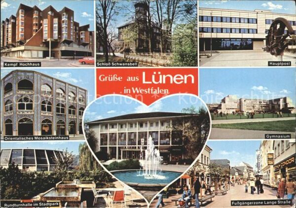 Luenen Gymnasium Kempf Hochhaus Hauptpost Lang