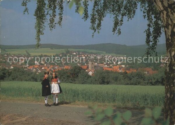 Neukirchen Knuellgebirge Kinder Tracht