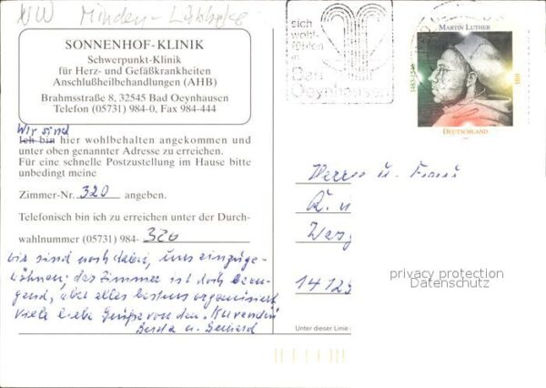 Bad Oeynhausen Sonnenhof Klinik Hallenbad Empfang – Bild 2