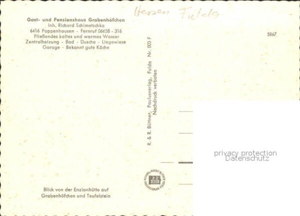 Poppenhausen Pension Grabenhöfchen – Bild 2