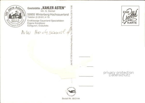 Winterberg Hochsauerland Gaststätte Kahler Asten – Bild 2