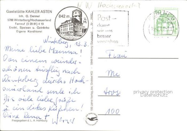 Winterberg Hochsauerland Fliegeraufnahme Gaststätte Kahler Asten – Bild 2