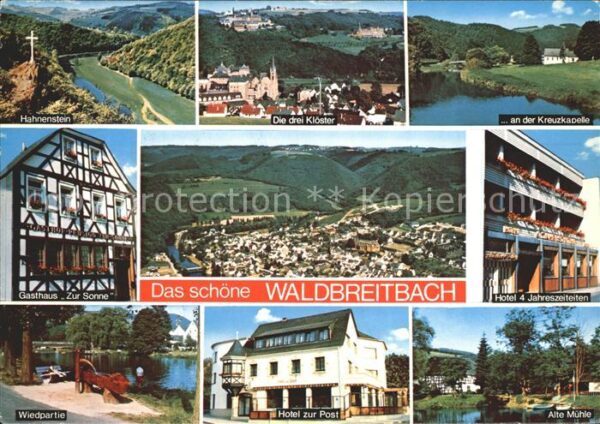 Waldbreitbach Wied Fliegeraufnahme Gasthaus zur Sonne Alte