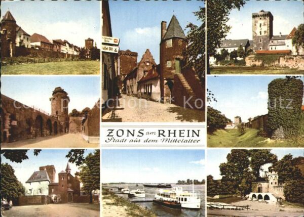 Zons Burg Anlegestelle Stadtmauer
