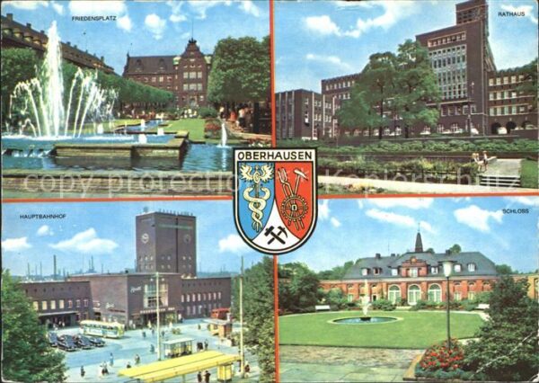 Oberhausen Rathaus Friedensplatz Schloss Hauptbahn
