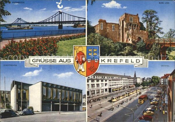 Krefeld Burg Linn Ostwall Stadttheater Rheinbrü