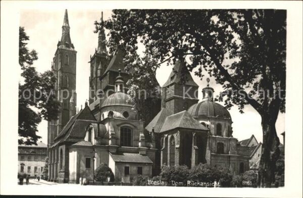 Breslau Niederschlesien Dom Rückansicht