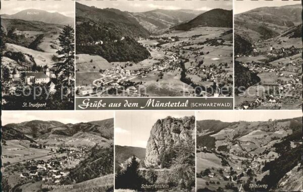 Muenstertal Schwarzwald Totalansichten St Trudpert Untermünster