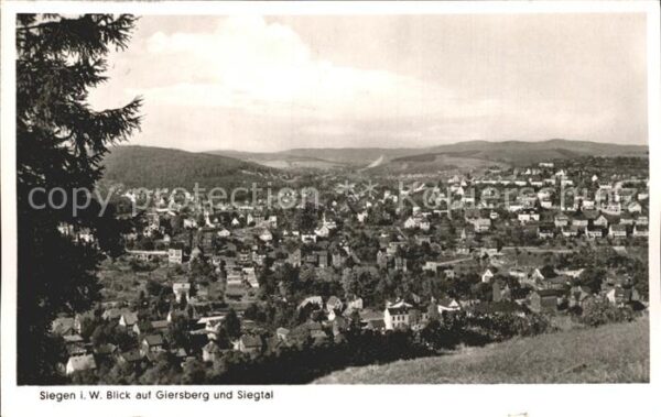 Siegen Westfalen Blick auf Giersberg und Siegtal
