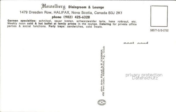 Halifax Nova Scotia Heidelberg Dining Room and Lounge – Bild 2