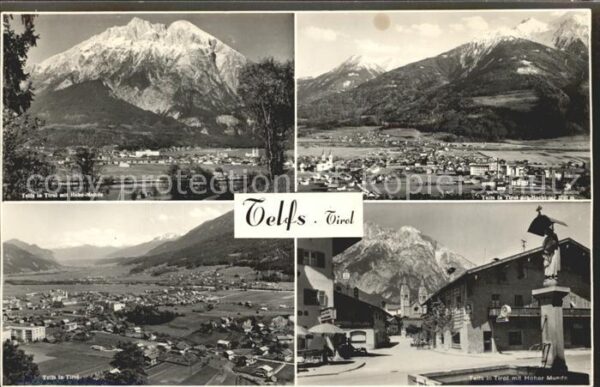 Telfs Tirol mit Hohe Munde und Hocheder Totalansich