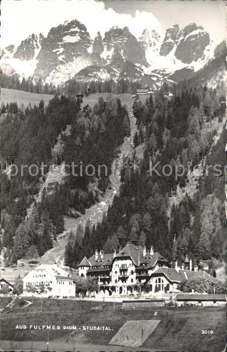 Fulpmes Tirol Teilansicht Stubaital