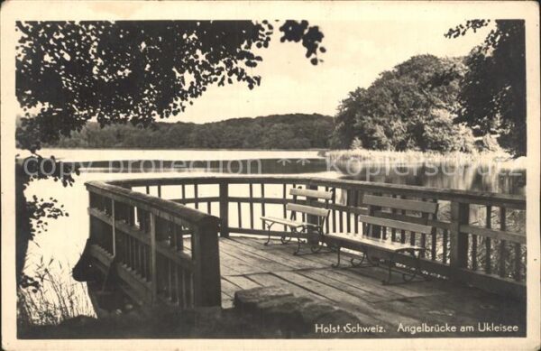 Holsteinische Schweiz Angelbrücke am Ukleisee