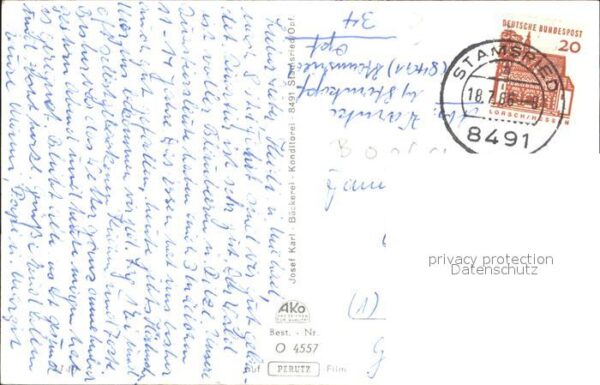 Stamsried Kirche Gesamtansicht Mariensäule Schlos – Bild 2