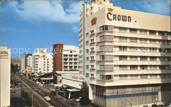 Miami Beach Looking North along Collins Avenue