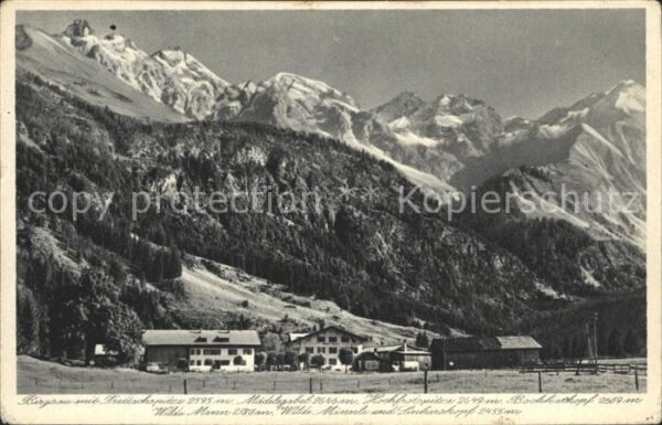 Birgsau mit Trettachspitze und Mädelegabel