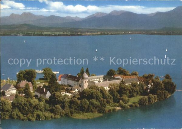 Fraueninsel Chiemsee Abtei Frauenwörth Fliegeraufnahme