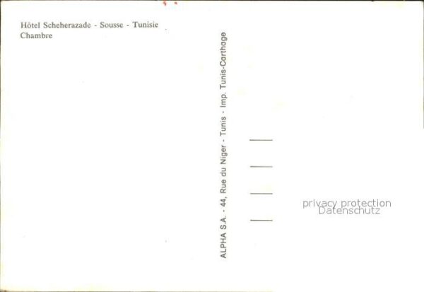 SOUSSE  Tunesie Hotel Cheherazade Chambre – Bild 2