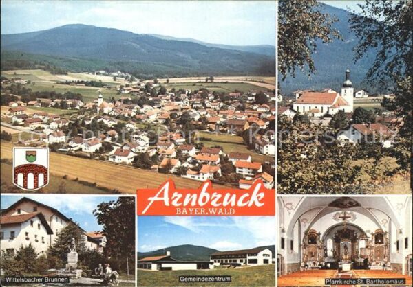 Arnbruck Panorama Wittelsbacher Brunnen Gemeinde