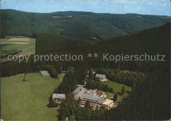 Westfeld Sauerland Berghotel Hoher Knochen Fliegeraufnahme