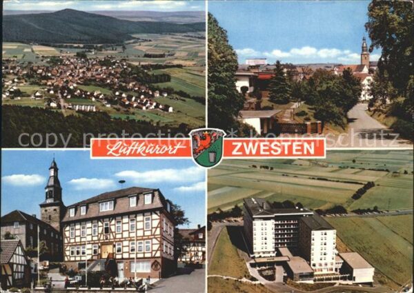 Bad Zwesten Total Teilansicht Rathaus