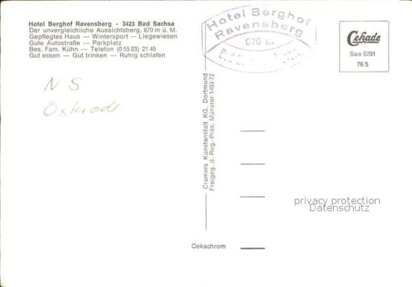 Bad Sachsa Harz Hotel Berghof Ravensberg Aussichtsturm – Bild 2