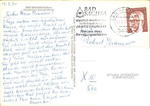 Bad Sachsa Harz Sanatorium Eulings Wiese Fliegeraufnahm – Bild 2