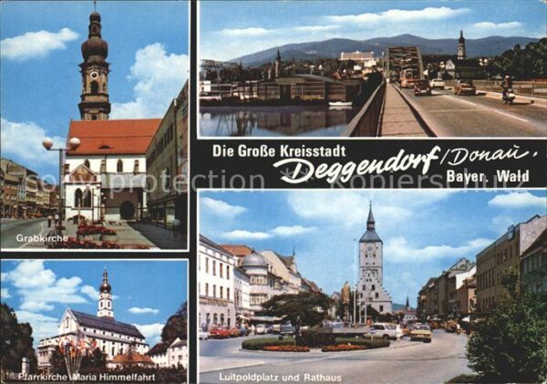 Deggendorf Donau Grabkirche Brücke Pfarrkirche Maria Him