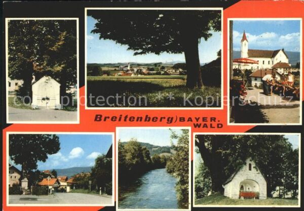 Breitenberg Niederbayern Bildstock Panorama Kirche Strassenparti