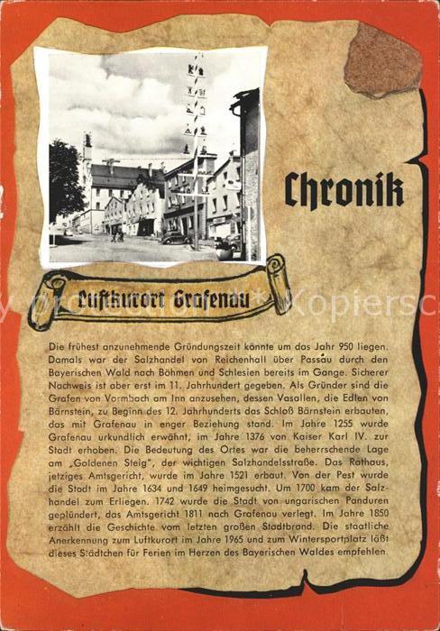 Grafenau Niederbayern Teilansicht Chronik