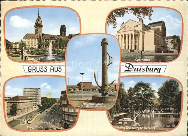 Duisburg Ruhr Rathaus Opernhaus Königstr Hauptbahnhof