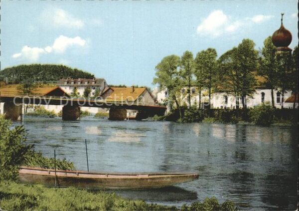 Chamerau Flusspartie Brücke Kirche