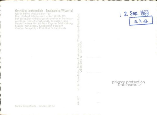 Lauxburg Wispertal Gaststätte Laukenmühle – Bild 2