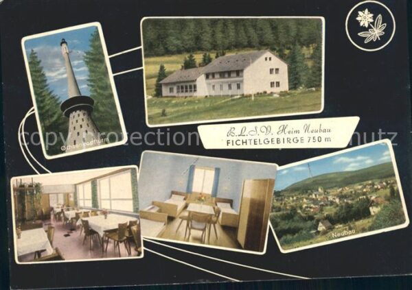 Neubau Fichtelberg Ochsenkopfturm Erholungsheim des Bayer