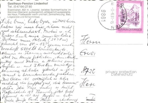 Eisentratten Krems Kaernten Gasthof Pension Lindenhof Total Gasträu – Bild 2