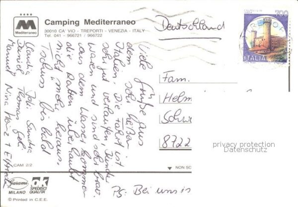 Treporti Cavallino Camping Mediterraneo Reception – Bild 2