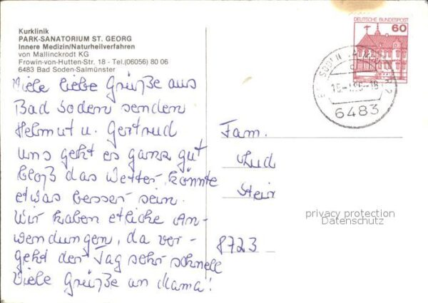 Bad Soden-Salmuenster Kurklinik Parksanatorium St Georg – Bild 2