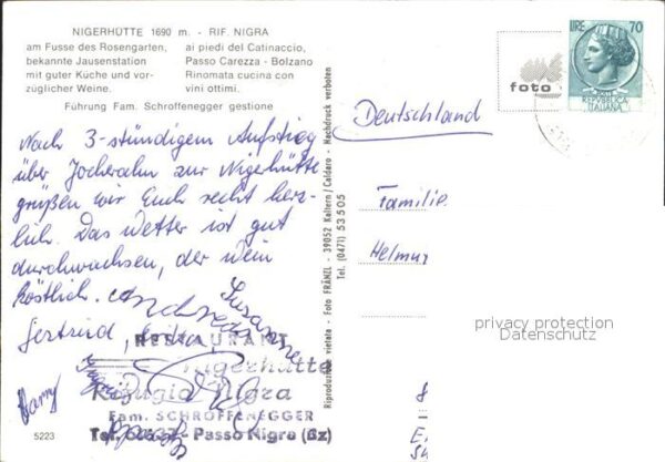 Kaltern Weinstrasse Tirol Nigerhütte Terrasse am Rosengarten – Bild 2