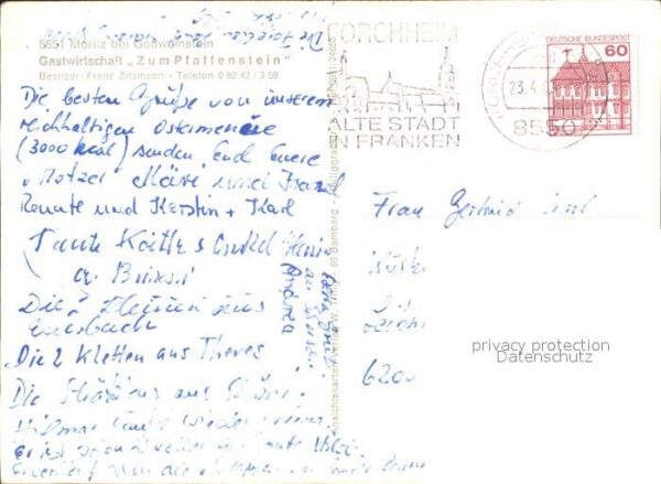 Moritz Oberfranken Gastwirtschaft Zum Pfaffenstein Camping – Bild 2