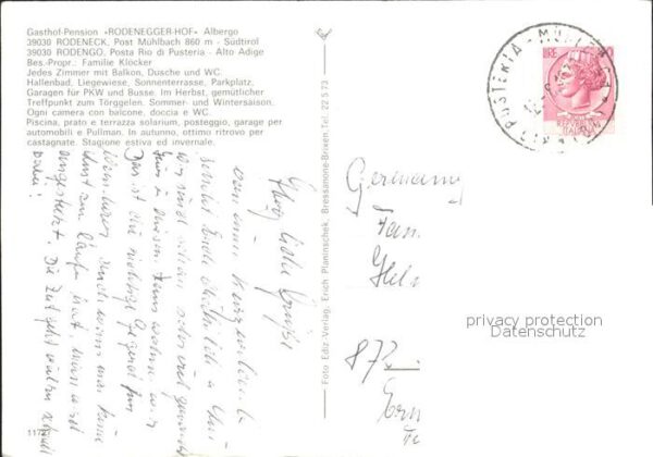 Rodeneck Italien Gasthof Pension Rodenegger Hof Gastraum – Bild 2